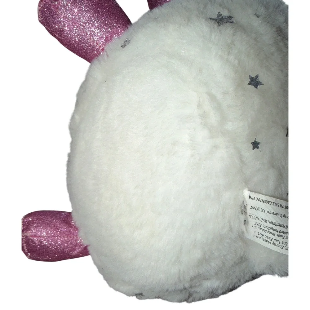 Rainbocorns Plush Bear Unicorn Kids‎ White Pink Excellent Sequin Heart Zuru